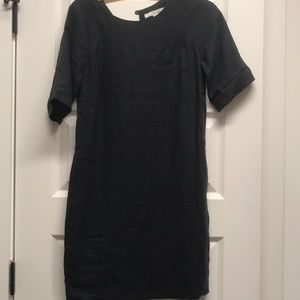 Boden 100% linen black dress NWT size 2